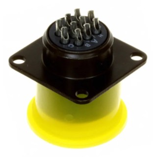Souriau Sunbank by Eaton MIL Spec Circular Connector 10 Way Cable, Copper Alloy Straight Male Green Female 85102E1210S50