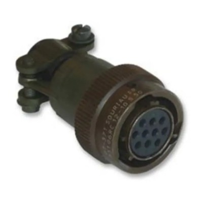 Souriau Sunbank by Eaton MIL Spec Circular Connector Copper Alloy Straight 6 Way Cable Female Green 200V AC 85106RC106S50