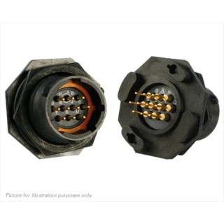 Souriau Sunbank by Eaton Circular Connector, 10 Contacts, Panel Mount, Standard Size, Plug Male, IP68 IP69K UTS712D10P32