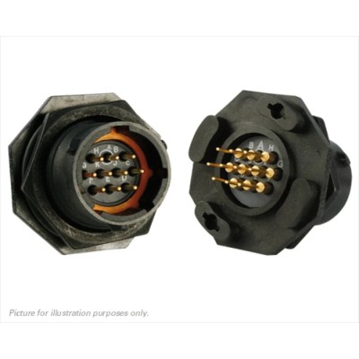 Souriau Sunbank by Eaton Circular Connector, 10 Contacts, Panel Mount, Standard Size, Plug Male, IP68 IP69K UTS712D10P32