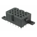Souriau Sunbank by Eaton SMS Series Straight PCB Socket 24-Contact 4 Row 5.08 mm Pitch Solder SMS24RE3TR29