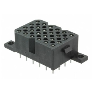 Souriau Sunbank by Eaton SMS Series Straight PCB Socket 24-Contact 4 Row 5.08 mm Pitch Solder SMS24RE3TR29