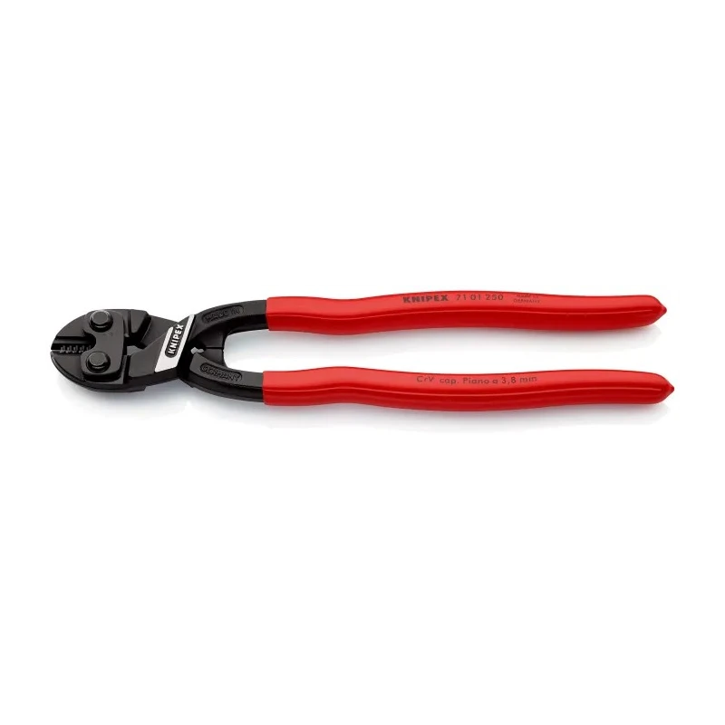 Knipex Compact Bolt Cutter 250 mm Plastic Grip Chrome Vanadium Steel Jaw 5.6 mm Cutting Capacity 71 01 250