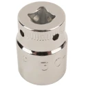 Bahco 1/4 in Drive 6 mm 6 Point Square Chrome Finish Socket 24.7mm Overall Length TAH08-6