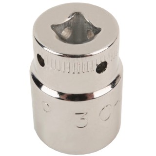 Bahco 1/4 in Drive 6 mm 6 Point Square Chrome Finish Socket 24.7mm Overall Length TAH08-6