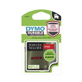 Dymo White on Red Label Printer Tape 12 mm Width 3 m Length 7 m Label Length 1978366