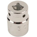 Bahco 1/4 in Drive 11 mm 6 Point Square Socket Chrome Finish, 24.7mm Overall Length TAH08-11