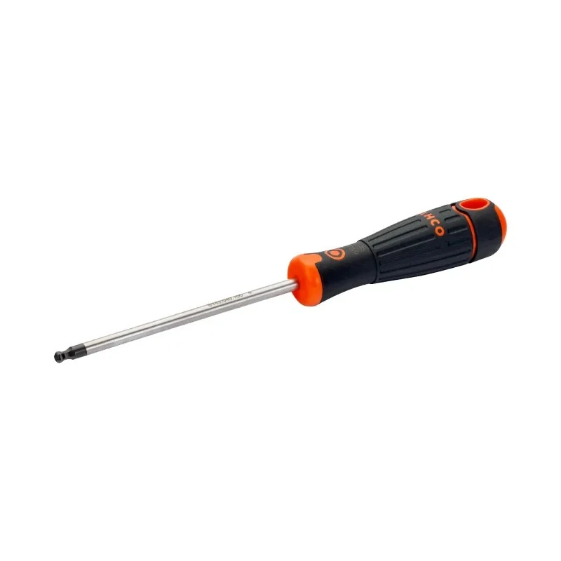 Bahco Standard Screwdriver, Insulated, 4 mm Tip, 100 mm Blade Length, 195 mm Overall Length B143.040.100