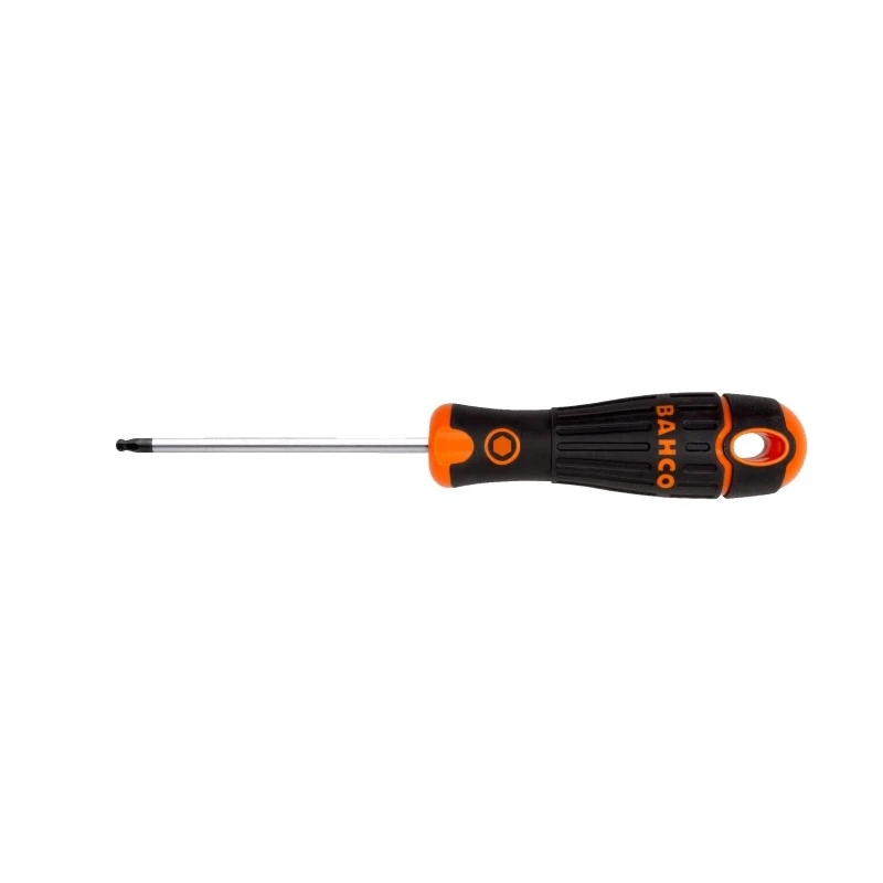 Bahco Standard Screwdriver, Insulated, 4 mm Tip, 100 mm Blade Length, 195 mm Overall Length B143.040.100