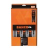 Bahco Phillips and Slotted Standard Screwdriver Set with Two-Component Handle, 7-Piece B219.017