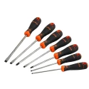 Bahco Phillips and Slotted Standard Screwdriver Set with Two-Component Handle, 7-Piece B219.017