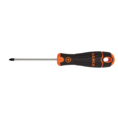 Bahco Standard Pozidriv Screwdriver with PZ3 Tip, 150 mm Blade Length, 267 mm Overall Length, 75% Rubber Handle B193.003.150