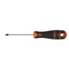 Bahco Standard Pozidriv Screwdriver with PZ3 Tip, 150 mm Blade Length, 267 mm Overall Length, 75% Rubber Handle B193.003.150