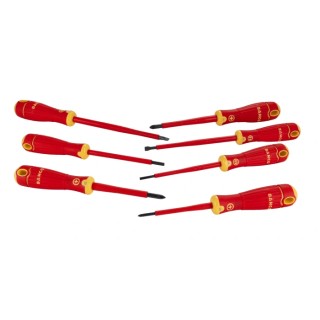 Bahco Insulated Phillips and Slotted Screwdriver Set 7-Piece VDE Certified IEC 60900 Spain B220.007