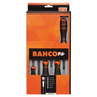 Bahco Pozidriv Standard Screwdriver Set, 6-Piece, Tip Sizes 0.5x3 mm to 1.2x6.5 mm, Model B219.016