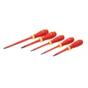 Bahco Pozidriv and Slotted Insulated Screwdriver Set, 5-Piece, IEC 60900 VDE Approved, Spain B220.015