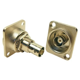 RS PRO Coaxial Connector Rear Female BNC 50 Ω Straight Body Plug-In 124-6390