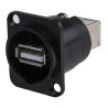 RS PRO USB Connector Straight Panel Female 1 Port USB Type A to B USB 2.0 124-6392