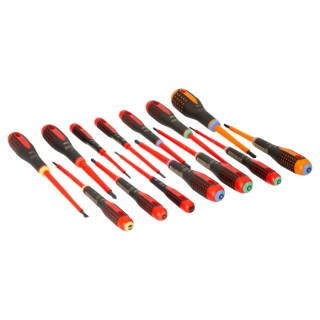 Bahco Insulated Phillips, Pozidriv, Slotted, Torx Screwdriver Set 14-Piece VDE Approved Spain BE-9876S