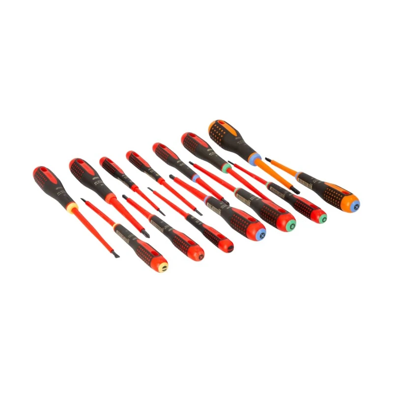 Bahco Insulated Phillips, Pozidriv, Slotted, Torx Screwdriver Set 14-Piece VDE Approved Spain BE-9876S
