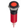 RS PRO Red Panel Mount Indicator 12V DC 20mA Flush Bezel IP67 Solder Lug Termination 124-6398