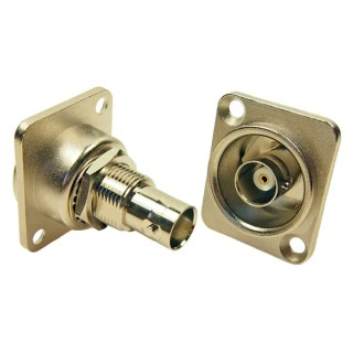 RS PRO Coaxial Connector Rear Female BNC, 75 Ω, Straight Body Plug-In 124-6391