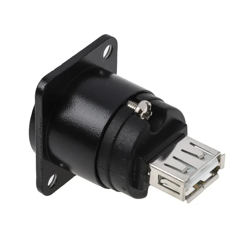 RS PRO Panel Mount Straight Female/Female 2 Port USB Type B to A Connector USB 2.0 124-6393