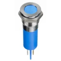 RS PRO Blue Panel Mount Indicator 12V DC 20mA Solder Lug Termination IP67 Flush Bezel 124-6413