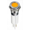 RS PRO Orange Panel Mount Indicator 12V DC 20mA Solder Lug Termination IP67 Flush Bezel 124-6419