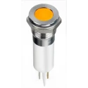 RS PRO Orange Panel Mount Indicator, 24V DC, 20mA, Solder Lug Termination, IP67, Flush Bezel, Model 124-6420
