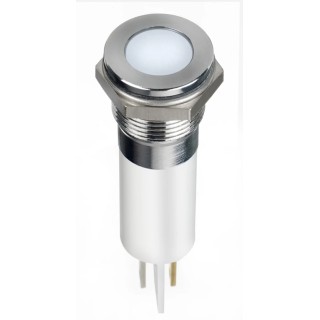 RS PRO White Panel Mount Indicator 24V dc 20mA Solder Lug Termination IP67 Flush 124-6426