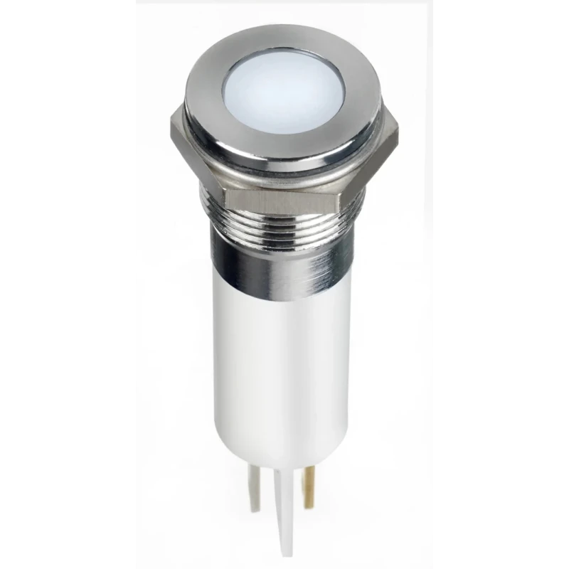 RS PRO White Panel Mount Indicator 24V dc 20mA Solder Lug Termination IP67 Flush 124-6426