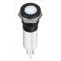 RS PRO White Panel Mount Indicator 12V DC 20mA Solder Lug Termination IP67 Flush Bezel 124-6428