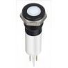 RS PRO White Panel Mount Indicator 12V DC 20mA Solder Lug Termination IP67 Flush Bezel 124-6428