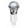 RS PRO White Panel Mount Indicator, 220V AC, 3mA Current, Solder Lug Termination, IP67 Flush Bezel 124-6427