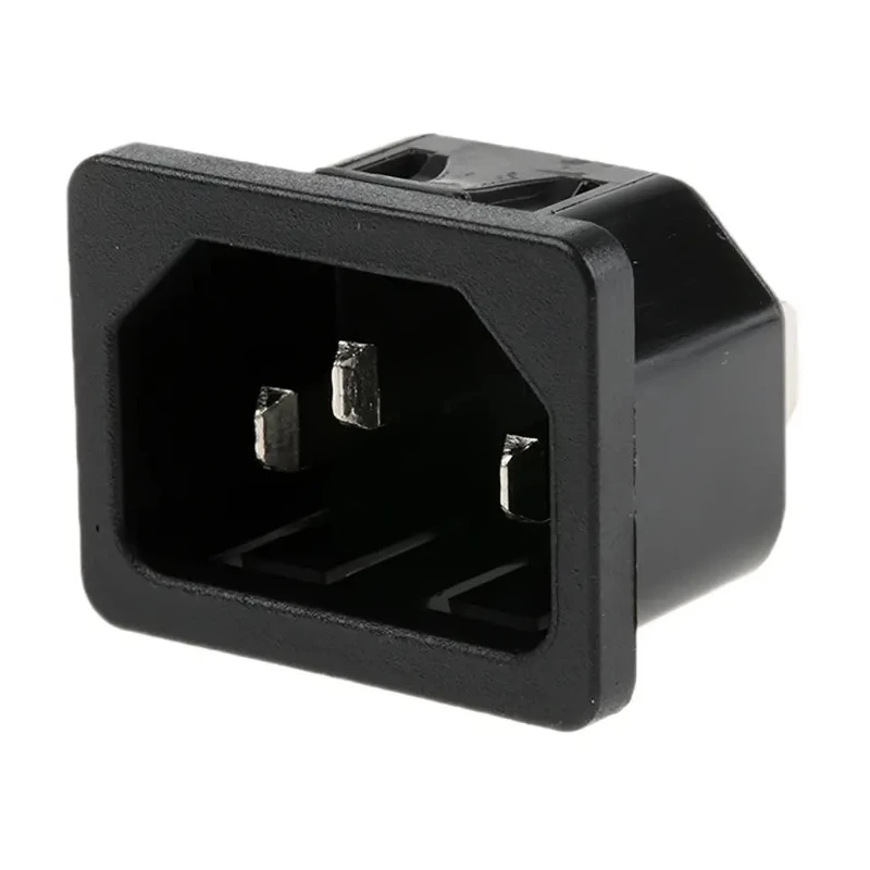 Schurter C14 Straight Snap-in IEC Connector, 250V, 10A, Male, Screw Termination 6100.4315