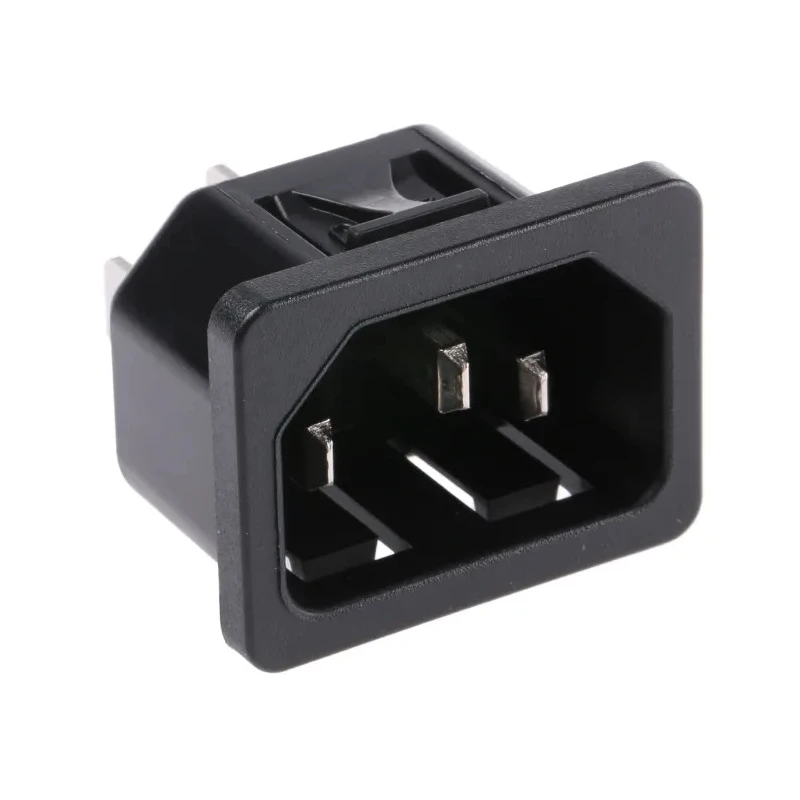 Schurter C14 Straight Snap-in IEC Connector Male 10A 250V 6100.4320