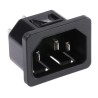 Schurter C14 Straight Snap-in IEC Connector Male 10A 250V 6100.4320