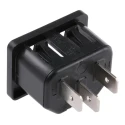 Schurter C14 Straight Snap-in IEC Connector Male 10A 250V 6100.4320