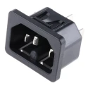 Schurter C16 Straight Panel Mount IEC Connector 250V 15A Screw Termination 6110.4315