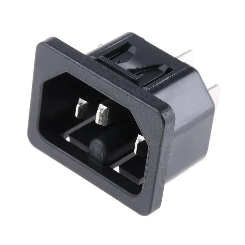 Schurter C16 Straight Panel Mount IEC Connector 250V 15A Screw Termination 6110.4315