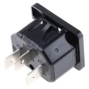 Schurter C16 Straight Panel Mount IEC Connector 250V 15A Screw Termination 6110.4315