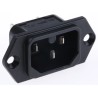 Schurter C16 Straight Panel Mount IEC Connector 250V Male 15A 6110.3300