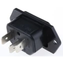 Schurter C16 Straight Panel Mount IEC Connector 250V Male 15A 6110.3300