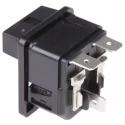 Schurter C14 Straight Snap-in IEC Connector, 250V, 10A, Male, Fuse Size 5 x 20 mm 6220.5315