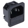 Schurter C14 Straight Snap-in IEC Connector Male 250V 10A Fuse Size 5 x 20 mm 6200.4315