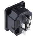 Schurter C14 Straight Snap-in IEC Connector Male 250V 10A Fuse Size 5 x 20 mm 6200.4315
