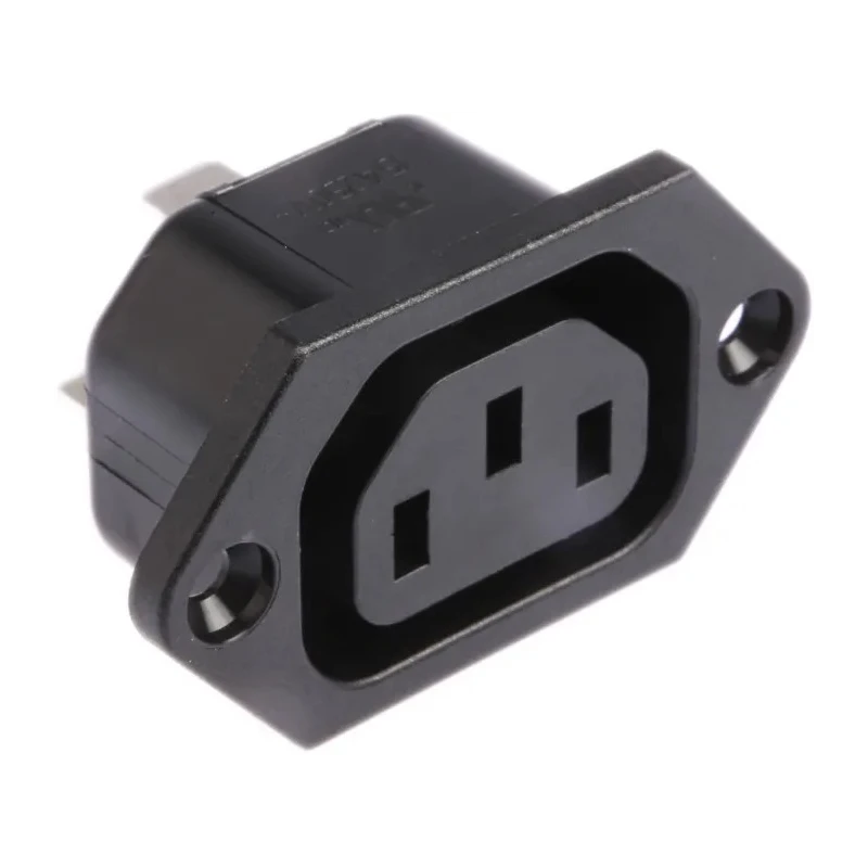 Schurter C13 Straight Panel Mount IEC Connector 250V 15A Female Screw Termination 6600.3300