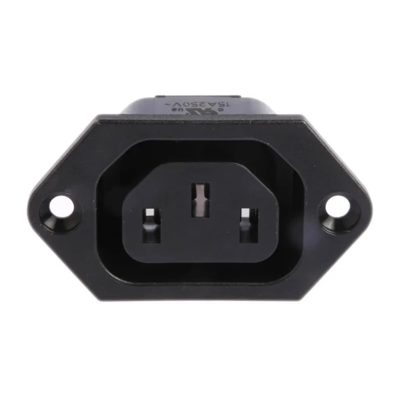 Schurter C13 Straight Panel Mount IEC Connector 250V 15A Female Screw Termination 6600.3300