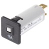 Schurter Thermal Magnetic Circuit Breaker 15A 1-Pole Panel Mount 240V AC 32V DC 4404.0010